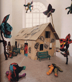 Fredrik Lindqvist -Installation "Haus"  Skulpturen, Objekte